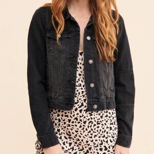 SOLD Free People Rumors Denim Jacket Black - S